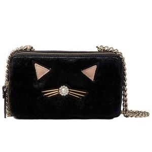 NWOT Kate spade crossbody bag cat fauxfur Brighton